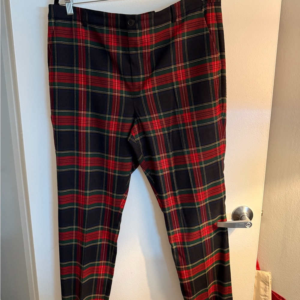 Ralph Lauren Navy Tartan Trousers